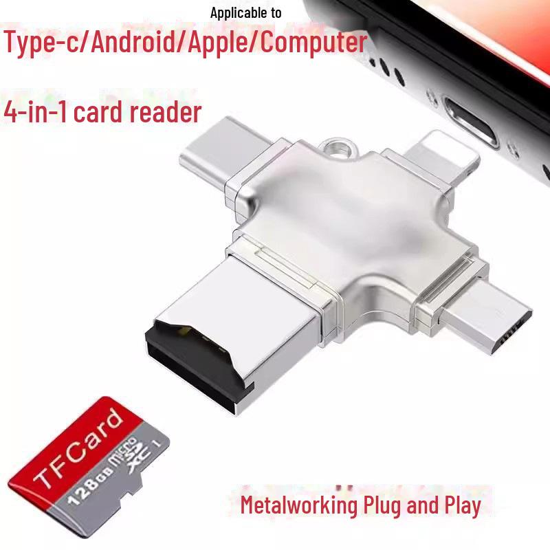 

Универсальный 4-в-1 USB Type-C TF кард-ридер для мобильных телефонов и компьютеров