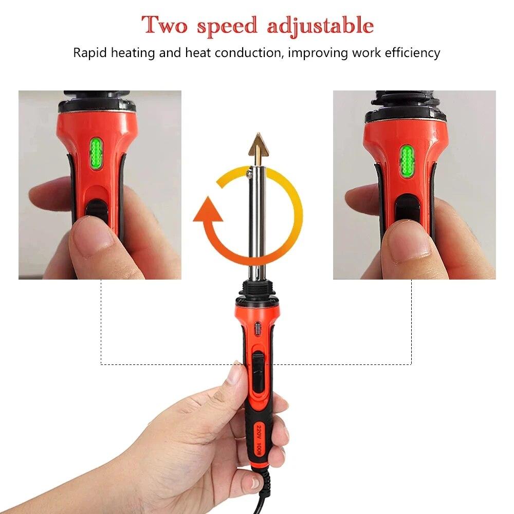 Car Bumper Repair Electric Soldering Iron Thermal Stapler Leather Ironing Tool Smoothing Tool With PP Glue Stick Plastic Repair