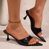 Fashion Slippers Women Summer Leopard Shoes Thin Heels Butterfly-Knot Heeled Mules Slides Rubber Flip Flops Low Pantofle High Hawaiian