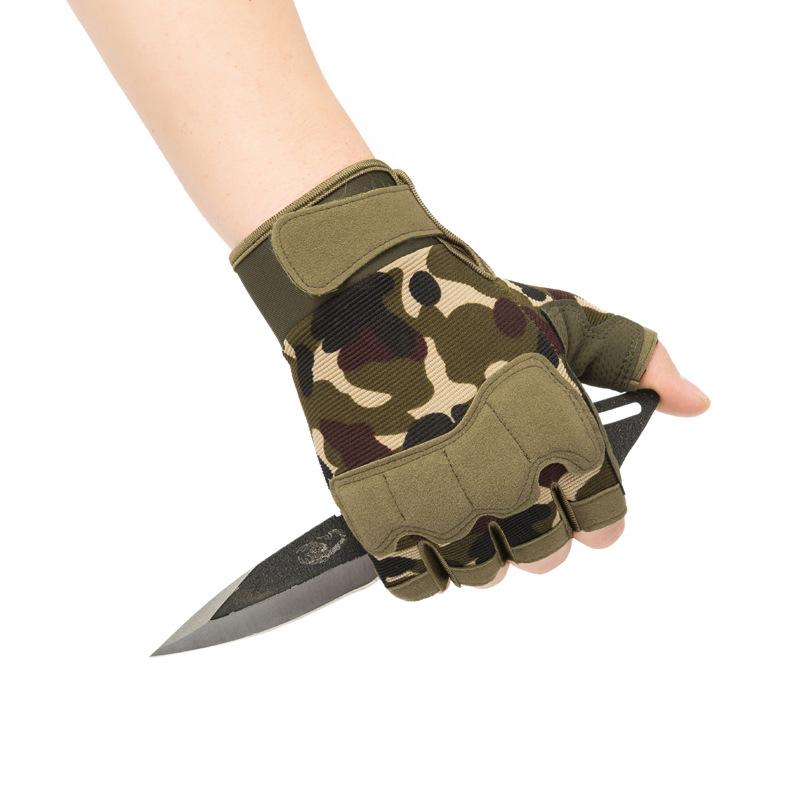 Military Fan Riding Half-finger Gloves