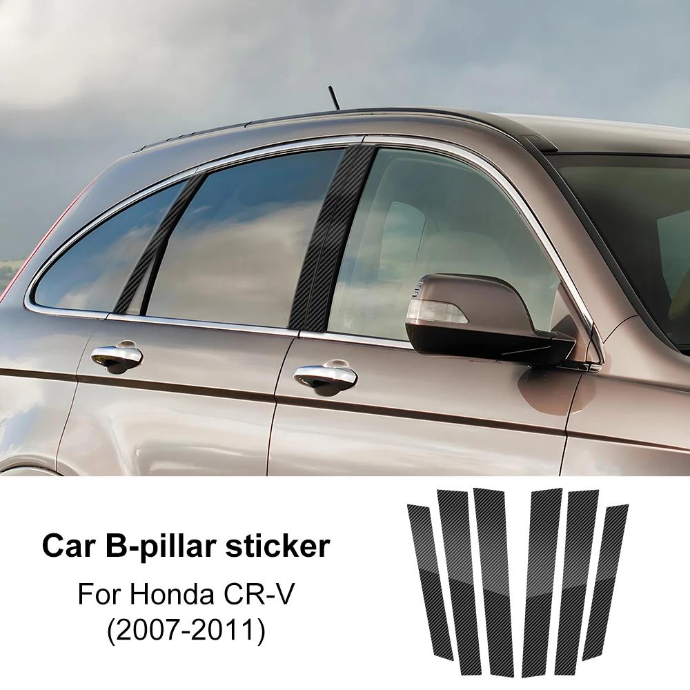 Glossy Black B Pillars Sticker Carbon Fiber Style For Honda CR-V CRV 2007-2012 2013 2014 2015 2016 2017 2018 2019 2020 2021 2022