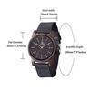 MUJUZE Men's and Women's Wooden Watch with Handcrafted Leather Band, Casual, Business, and Sports Style, Japanese Quartz Movement, Lightweight (Ebony)