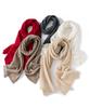 Women's 100% Pure Cashmere Solid Color Knit Shawl - Warm Fashion for Autumn & Winter