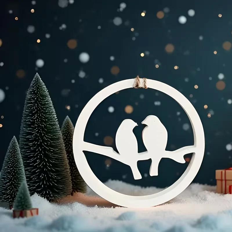 Cazstyk Flower Wreath Silicones Molds For Epoxy Resin, Bird Wreath Resins Molds For Making Gypsum Decorations Art Craft