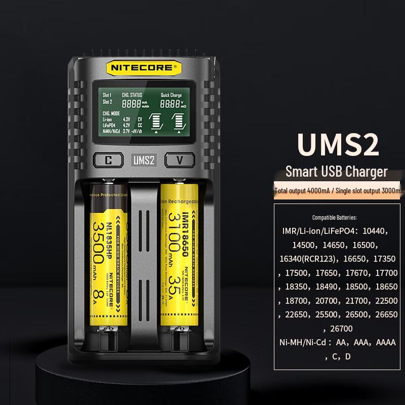 Nitecore UMS2 Smart Dual Slot Charger