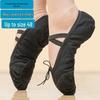 Men's Black Ballet Shoes - Soft Sole, Large Size, Professional Dance Practice Shoes for Adults and Boys