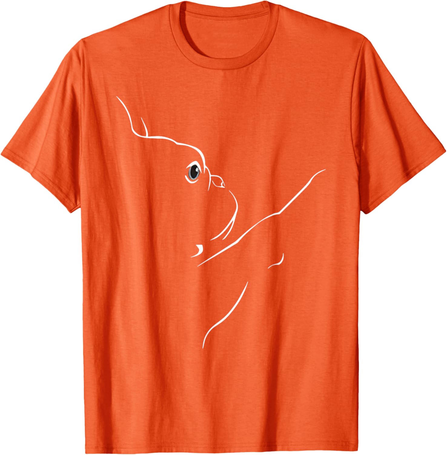 

French Bulldog Line Art Minimalist Graphic T-Shirt Cotton Casual Top for Dog Lovers 4XL