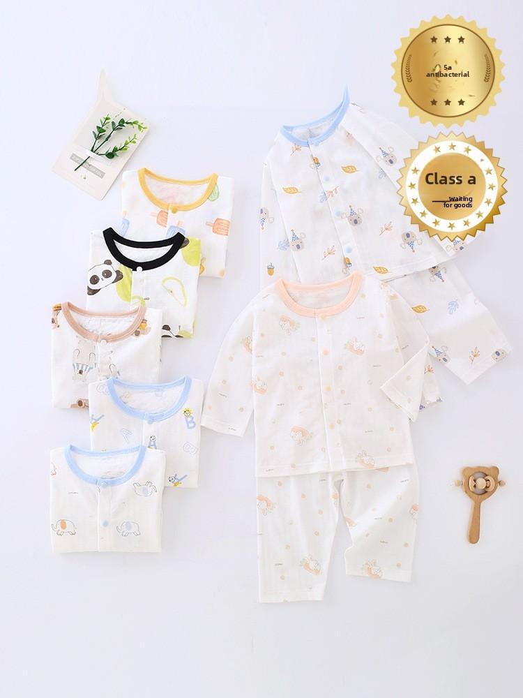 Baby Cotton Summer Pajamas Set With Anti Bacterial Fabric For Newborns And Infants