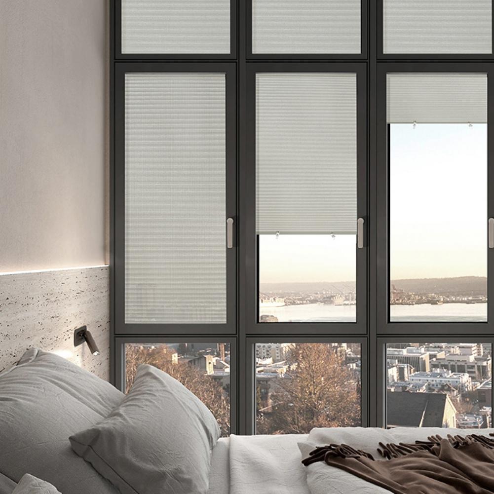 1pcs Semi-blackout Pleated Blinds Velcro Pleated Curtains