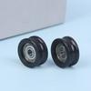 4X19X8.5Mm Pom Delrin Plastic U Groove Roller Guide Wheel 624 Bearing Pulley R3Mm Track Delrin Wrapped Pulley