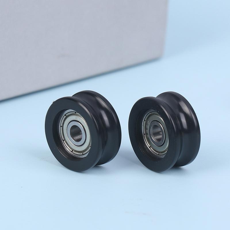 4X19X8.5Mm Pom Delrin Plastic U Groove Roller Guide Wheel 624 Bearing Pulley R3Mm Track Delrin Wrapped Pulley