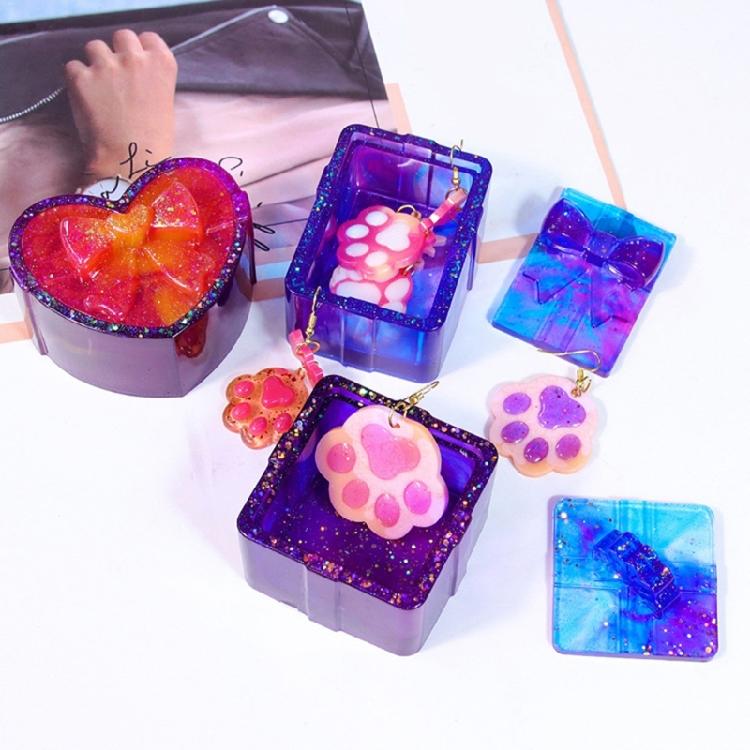 Multipurpose Silicone Gift Box Mold Large Jewelry Storage Container with Lid Mould Epoxy Resin Candle Jar Making Mold
