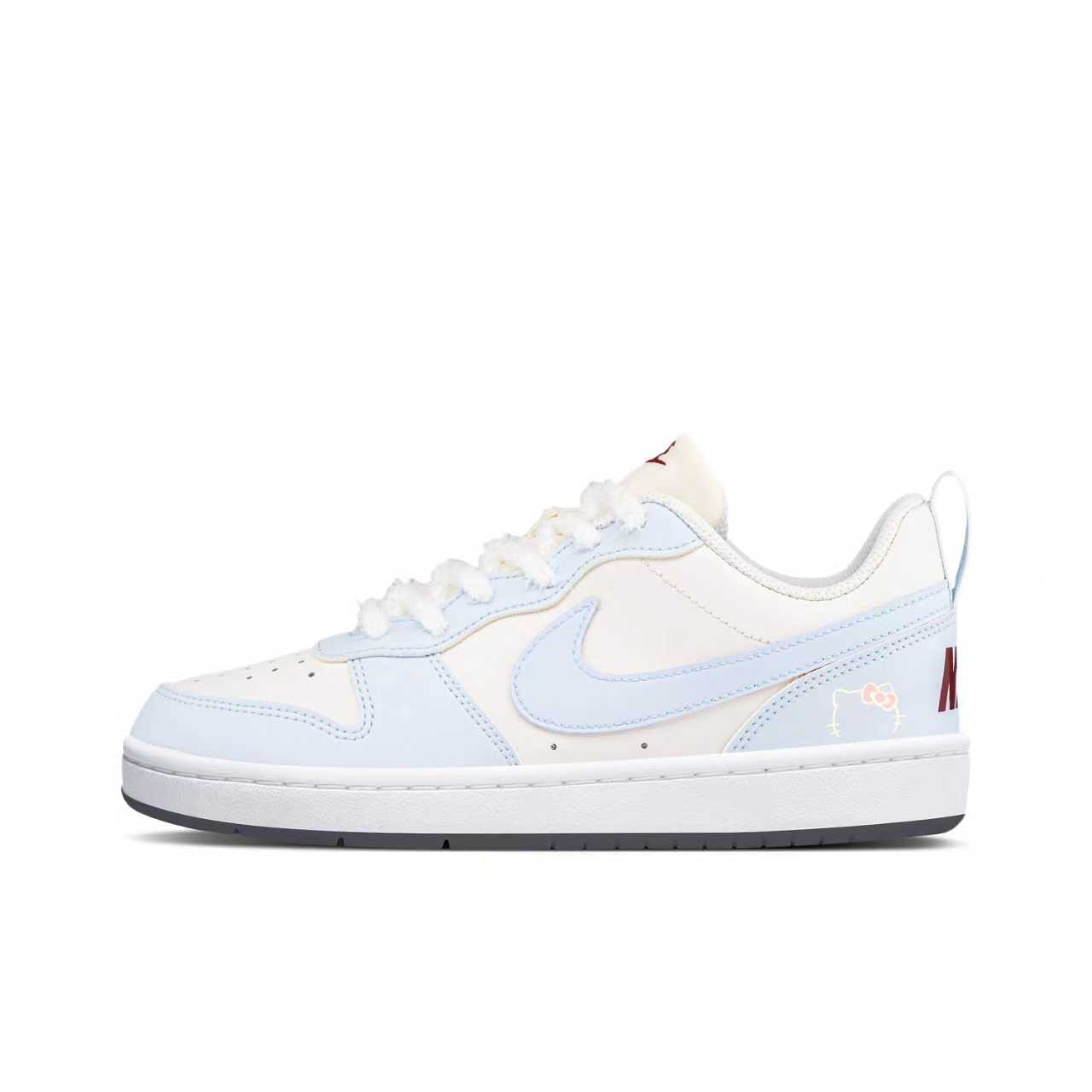 

Nike Court Borough Breathable Low top Skateboard Shoes Unisex Light Blue Yellow FV8120-141(TeamL-) 35.5