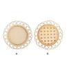Handmade Rattan Woven Tea Trays Laciness Cup Holder