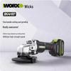 WORX 20V Trådløs Børsteløs Vinkelsliper CN-plugg (adapter inkludert)