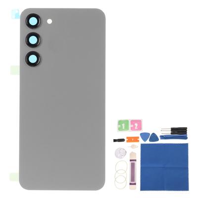Replacement Back Glass Cover for Samsung Galaxy S23 Plus Rear Glass Panel Cover Housing Door with Pre Installed Lens