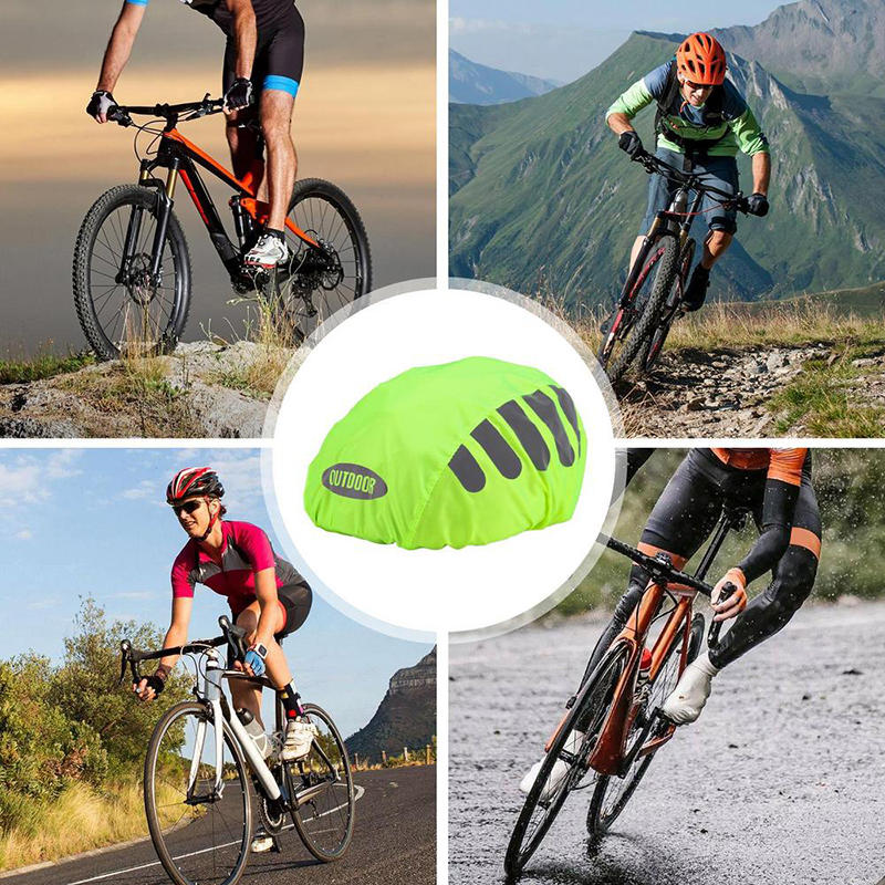 Mountain Bicycle Helmets Rain Cover with Reflective Strip Outdoor Windproof Breathable Cycling Helmet Cover