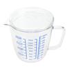 Heat Resisting Glass Measuring Cup Milk Scale Measuring Jug with Lid Kitchen Utensil(500ml )