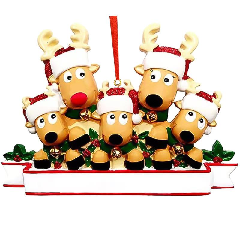 Beautiful Resin Christmas Reindeer Ornaments Set Of Handcrafted Holiday Decor Items