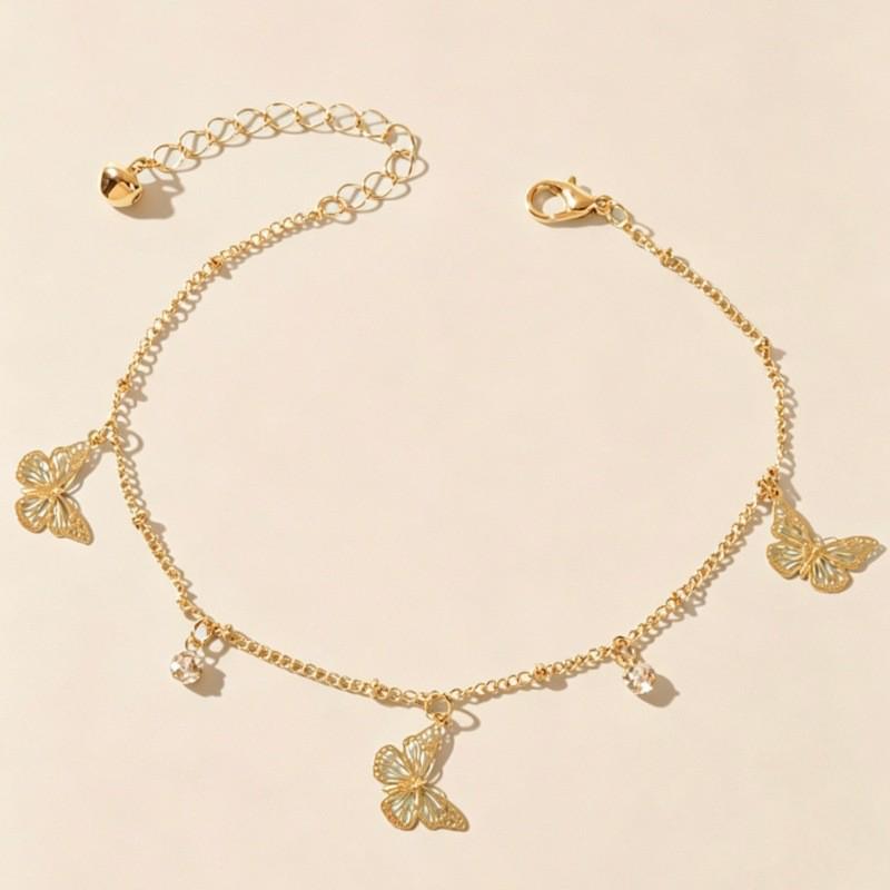European and American Hot-Selling Double-Layer Heart Anklet - Minimalist Beach Jewelry for Women