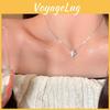 Elegant Star Shape Zircon Necklace For Women With Silver Finish For Casual Wear