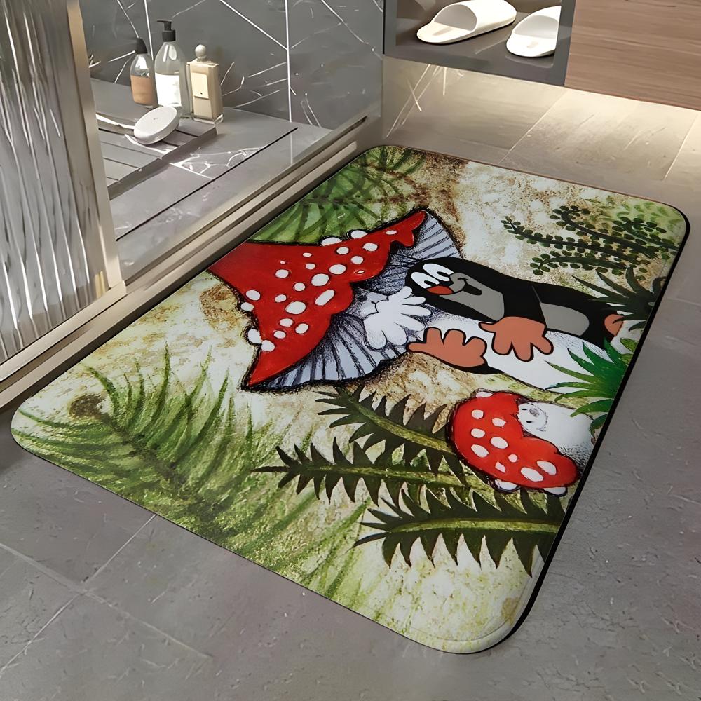 Cartoon K-Krtek Floor Mat Soft Flannel Entrance Door Mat Non Slip Absorbent Bathroom Bedroom Floor Rug