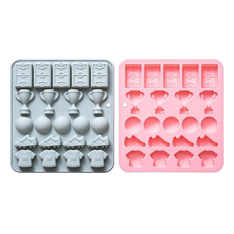 22 Cavities Football Silicone Molds Sports Theme Silicone Candy Molds Football Chocolate Molds for Cupcake Decoration
