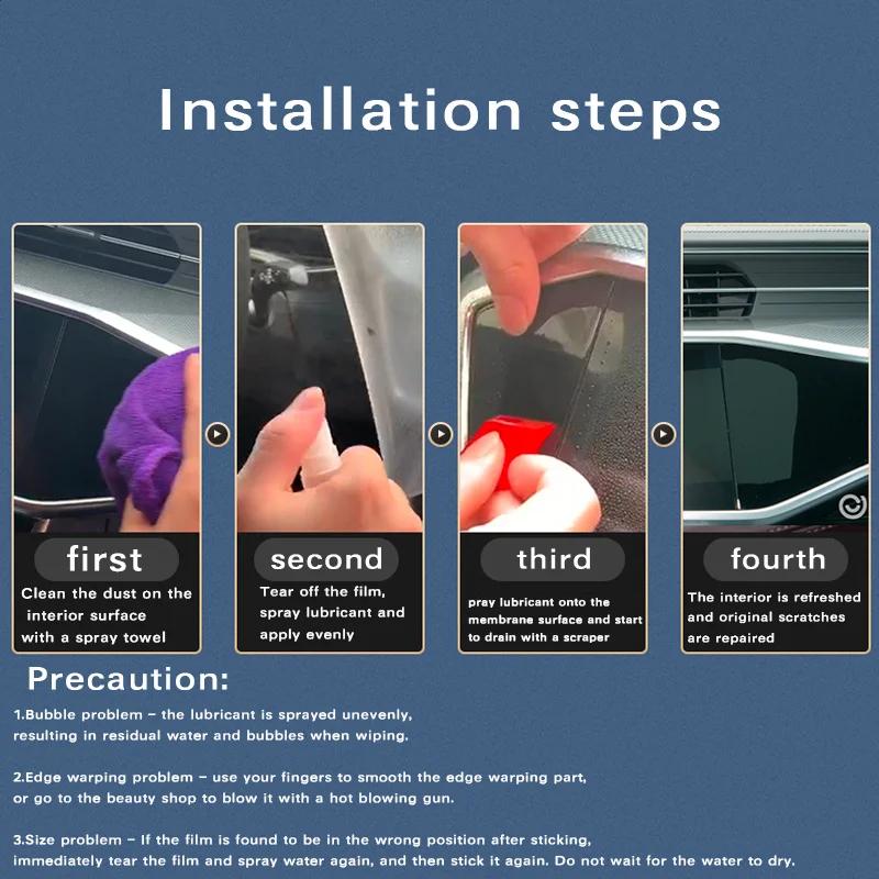 Anti-scratch Car Interior Center Console Media Dashboard Navigation TPU Protector Film For MAZDA 3 -2024 Sticker
