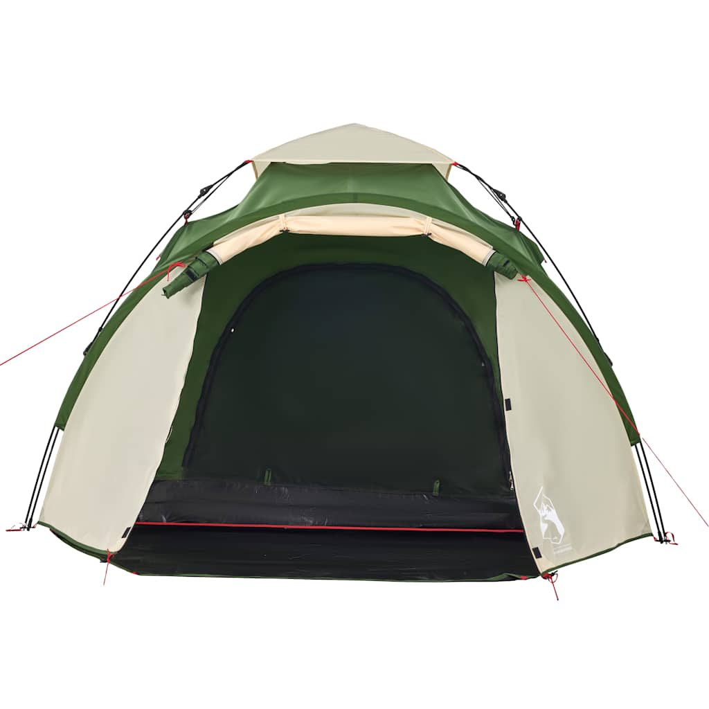 Vidaxl Tourist Tent, 3-Person, Green, Quick Setup