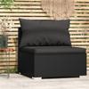 Day and Night - Day and Night Central Garden Sofa with Black Synthetic Rattan Cushions