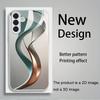 Abstract Art Silver Plated Glass Phone Case Suitable for Samsung GalaxyS26 S25 S24 S22 S21 S20FE/Ultra/Plus Anti Drop Back Cover