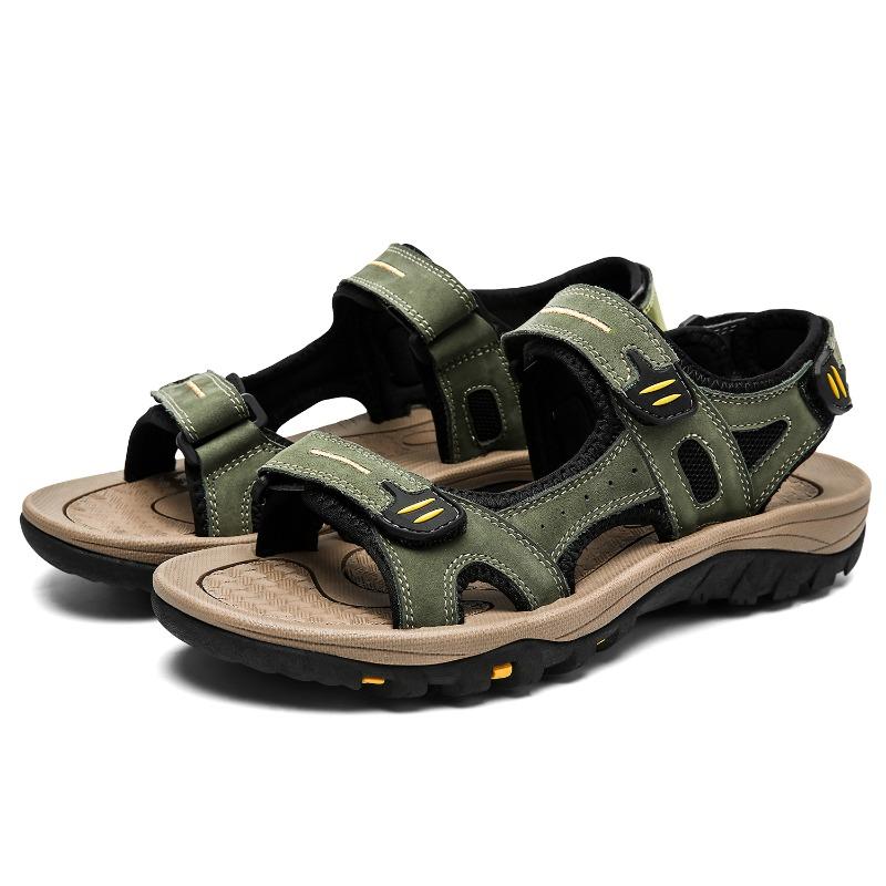38-48 pánské velké sandály z pravé kůže muži léto muži plážové sandály venkovní sandály pro muže
