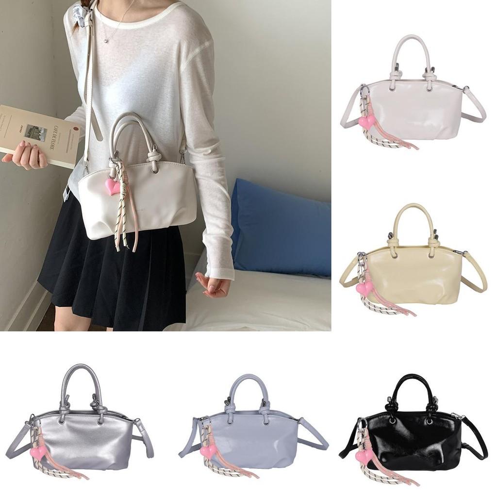 Fashion Simple Pu Handbag With Single Strap And Zipper Closure For Wear Daily