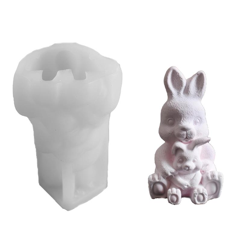 Sturdy Silicone Mould for Animal Shaped Candle Including Bear and Rabbits Designs for Projects