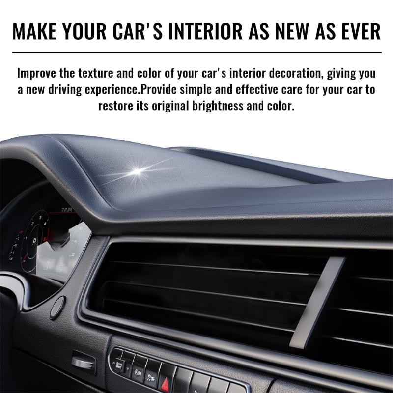 Interior Plastic Restorer for Cars, 120 mL Trim Care Bottle for Dashboard Cleanup, Door Panels, Center Console Cleanup, and Routine Detailing