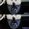 Carbon Fiber Interior Automatic Gear Shift Circle Cover For Fiat 500 2012-2015