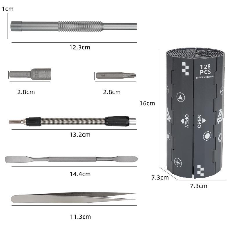 128-in-1 Precision Screwdriver Set: Multi-Function Manual Repair Tool Kit