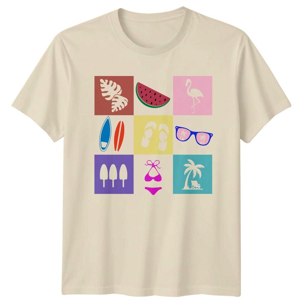 Summer Vibes Beach Icons Unisexs TShirt Beach Life Summer Holiday Gift For Her