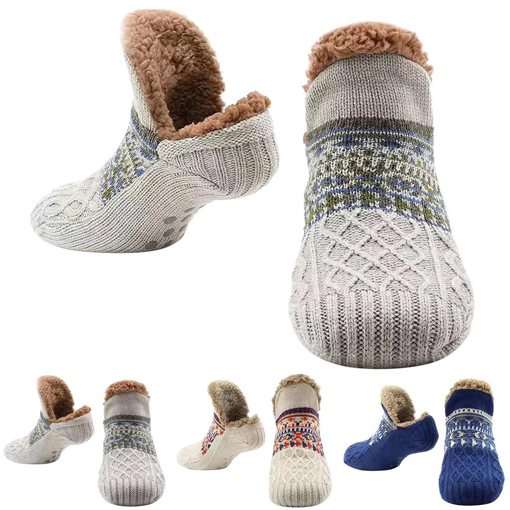 2025 Unisex Fall and Winter Floor Socks Warm Women Men Thicken Snow Socks Sleep Carpet Socks Slippers Socks Non-slip Yoga Socks