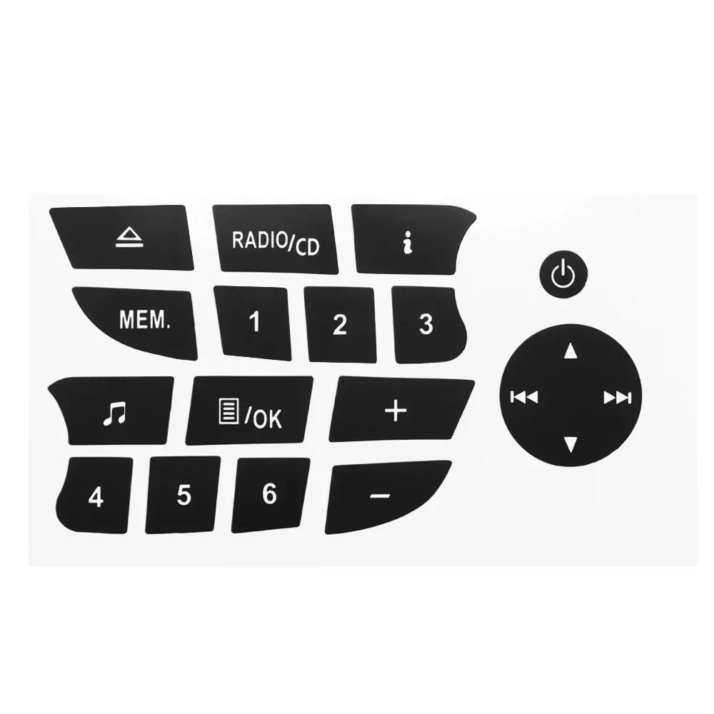 

Наклейки для ремонта кнопок автомобиля CD Радио Аудио Кнопки Ремонтные Наклейки для Twingo для Renault Clio и Megane Автоаксессуары