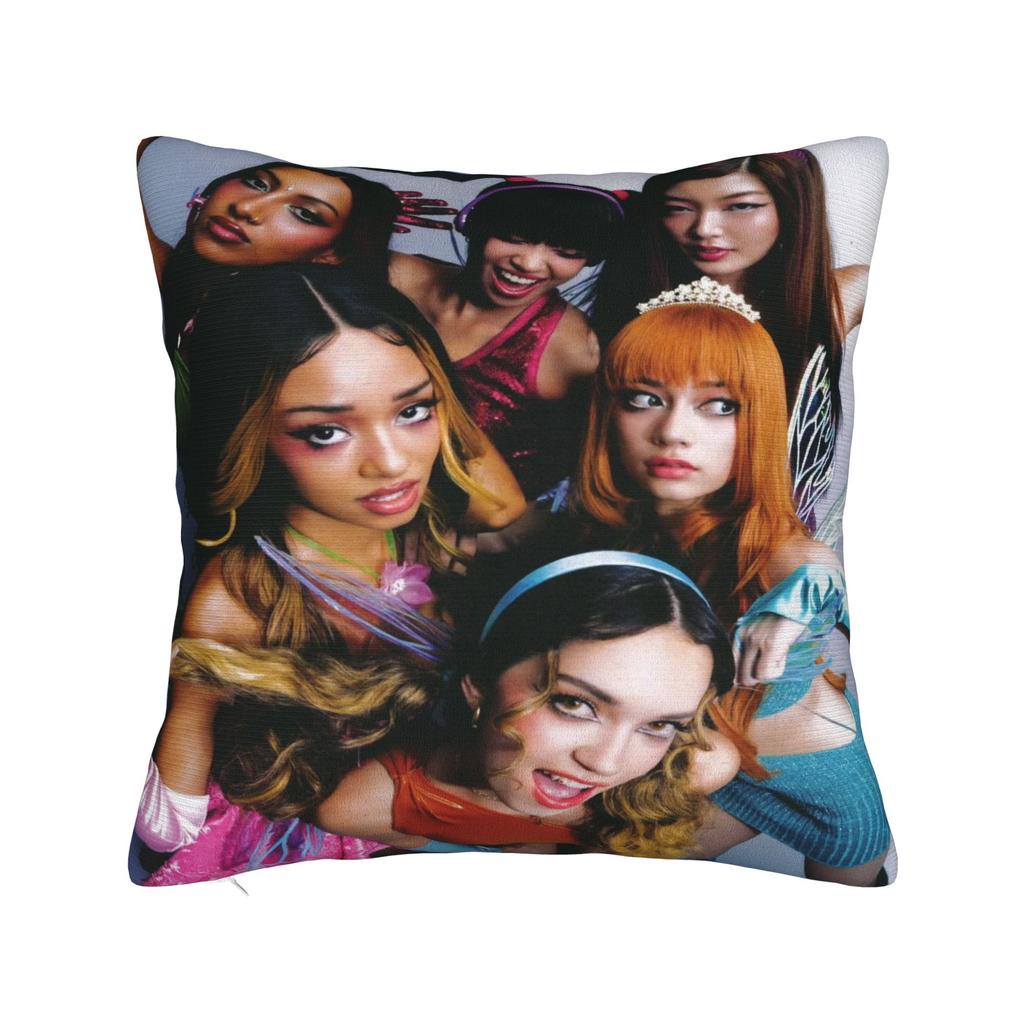 Katseye Kpop Style Mädchen Kissenbezug Kawaii Kissenbezug Bequeme Kissenbezüge Für Büro Auto Heimdekoration