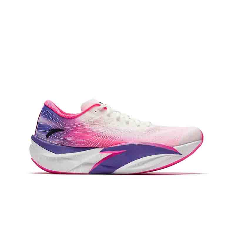 New Anta C202 6.0 Cushioned Slip-Resistant Abrasion-Resistant Low-Top Carbon Plate Running Shoes Men's White Red Purple 112445570-11