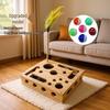 Jeu de labyrinthe pour chat en bois massif: Jeu Interactif Carré à Gratter et Taquiner pour le Divertissement et le Soulagement du Stress Félin