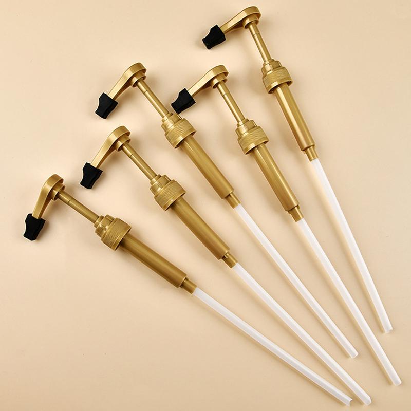 6Pcs Gold Coffee Syrup Pump Dispenser Long Spout No Drip Design for Coffee Milk Tea Home Office Party