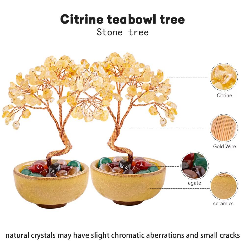 Handmade Fortune Crystal Ornaments Decorative Simulation Tree Ornament  Birthday Gift