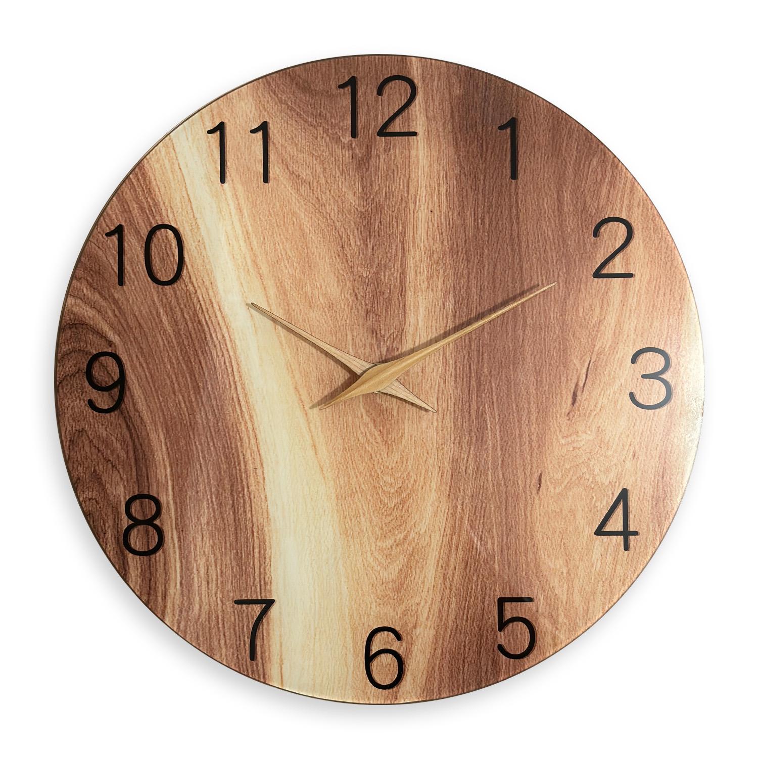 High-Quality 1Pc 12-16Inch High-Quality Wall High-Quality Clock, High-Quality Wood High-Quality Grain High-Quality Pattern High-Quality With (as the picture,12inch)
