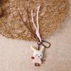Forest Style Cotton-Filled Cartoon Bear and Rabbit Hanging Ornament - Versatile Japanese Fresh Design for Bags and Clothing