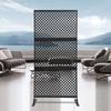 Black Diamond Privacy Screen – Freestanding Room Divider W/ Sturdy Steel Frame - 3-Panel Decorative Fence for Indoor/Outdoor Use
