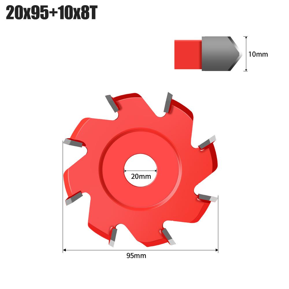

Фреза для пазования алюминиево-пластиковых листов 90 градусов УФ-типа, фреза для пазования, пильный диск для пазования, специальное складное режущее лезвие под прямым углом, с круглым дном V type [20 * 95 + 10 * 8T]