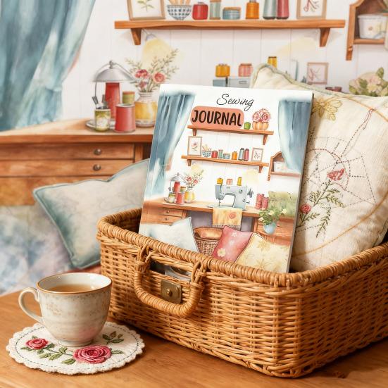 Sewing Project Journal Thick Paper Log Book for Daily Quilting & Stitching Records Personal Diary Project Notes Gift for Sewing Enthusiasts